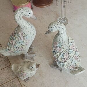 Home Decor/Duck Family,,set of 3,indoor/outdoor,Valeri/Qvc, New Set/ "Resin"